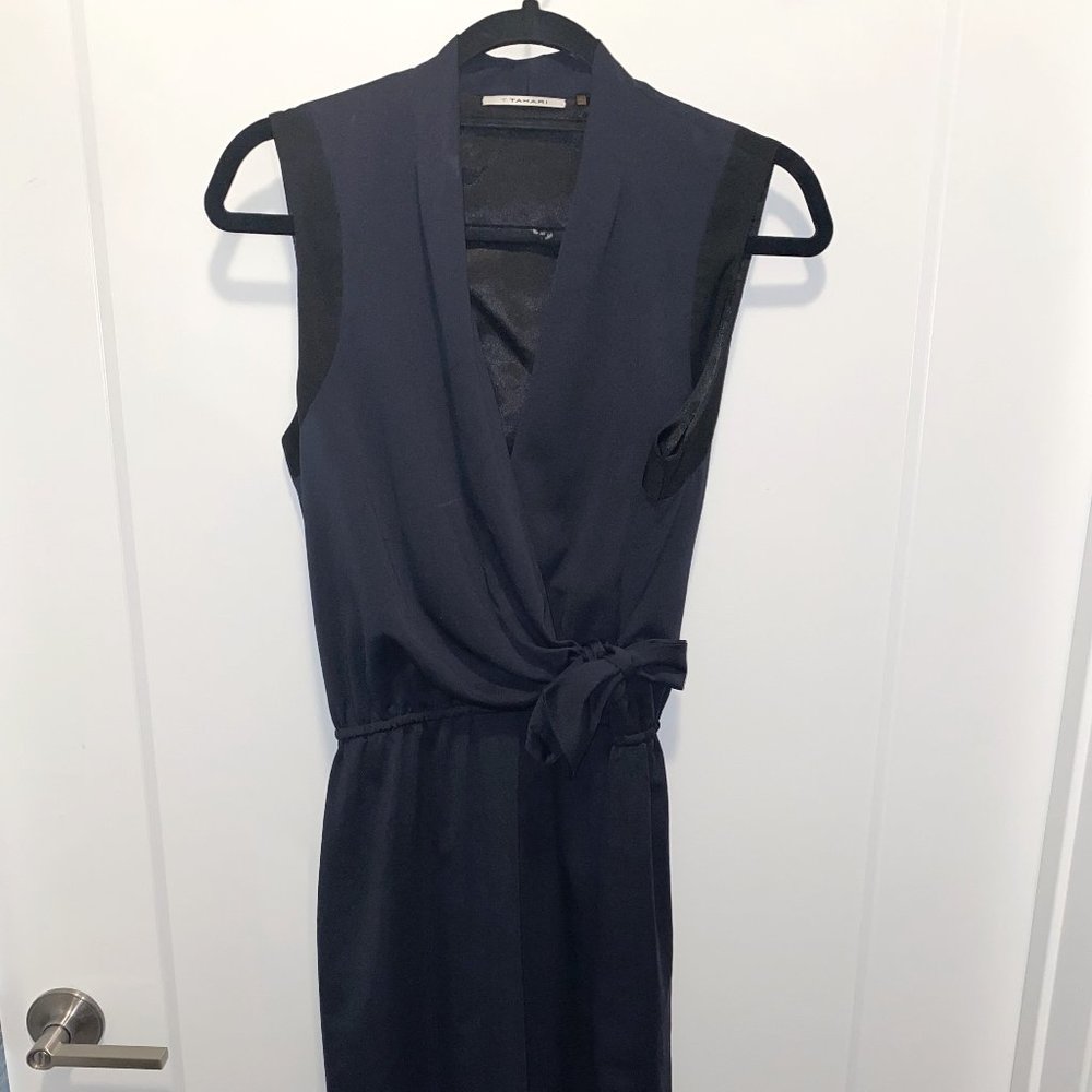 Black/Blue Satin Dress